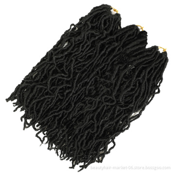 Pre Looped Faux Locs Crochet Braids Faux Locs Crochet Braid Goddess 100% Premium Fiber Synthetic Hair African Roots Locs Hair